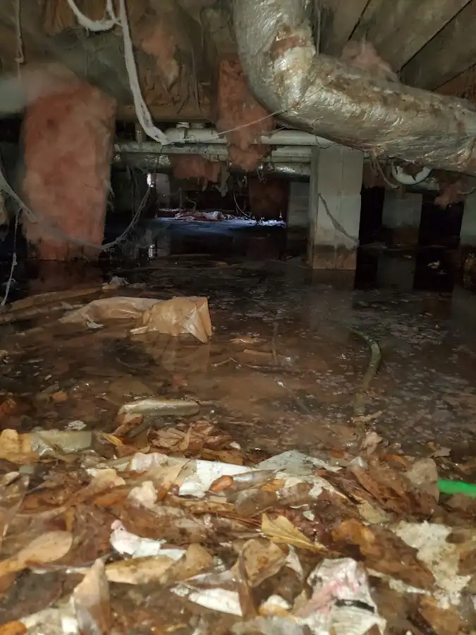 Crawl space flood assessment for Commercial Water Damage Restoration in West Salem