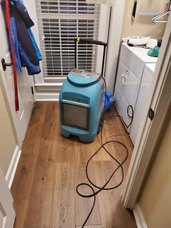 Commercial dehumidifier deployed for Flood Damage Cleanup in West Salem